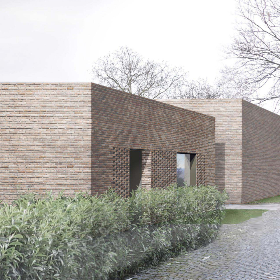 Abbildung: Neubau eines zentralen Betriebshofes auf dem Gelände des Hauptfriedhofes Mannheim – Wettbewerbsbetreuung Abbildung: Neubau eines zentralen Betriebshofes auf dem Gelände des Hauptfriedhofes Mannheim – Wettbewerbsbetreuung