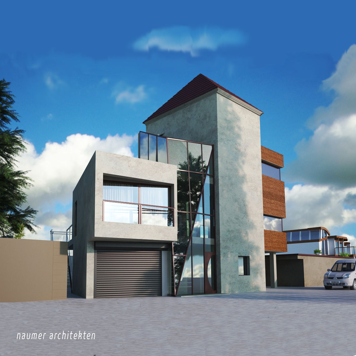 Abbildung: Haus K in Ilvesheim – Wohnen in einer Trafostation