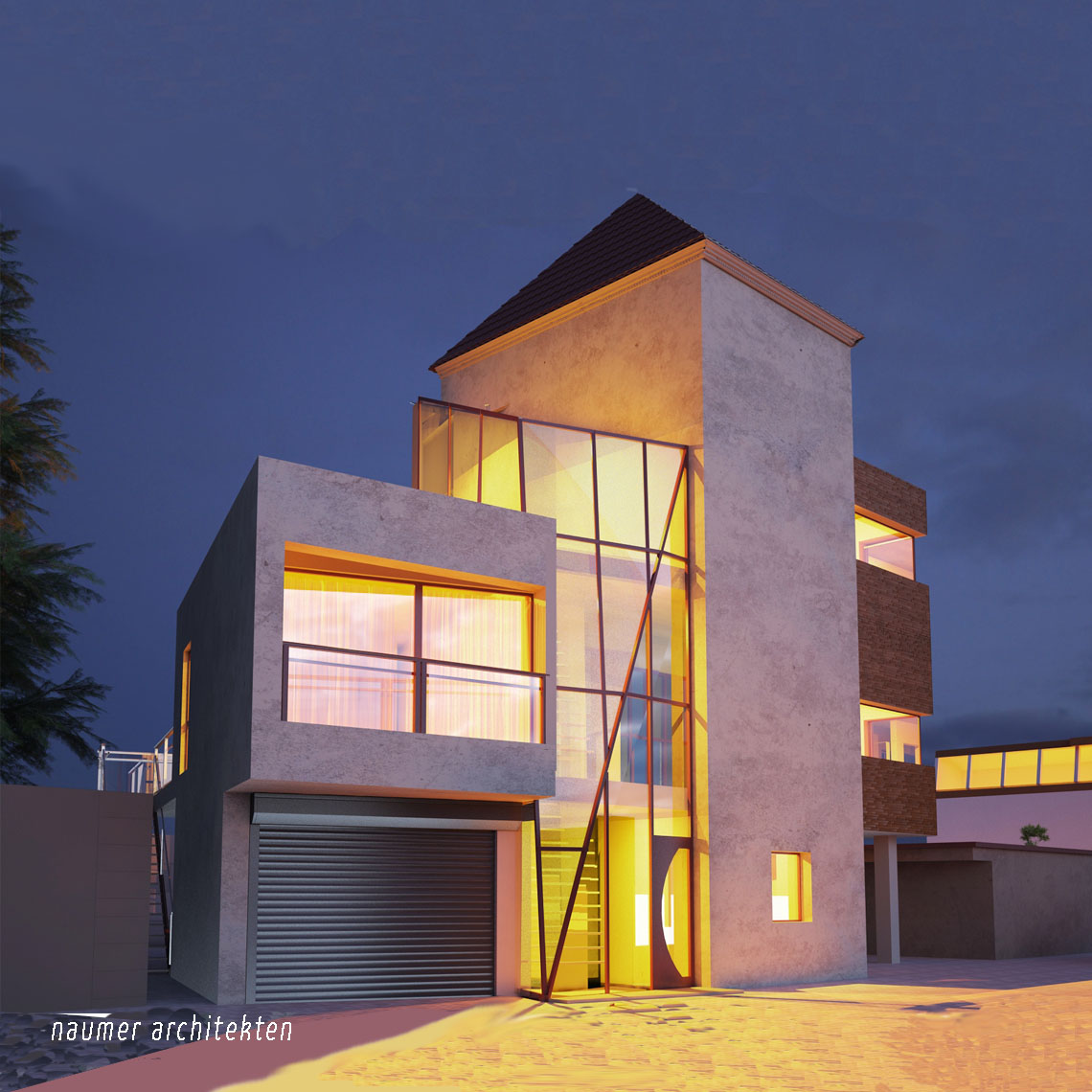 Abbildung: Haus K in Ilvesheim – Wohnen in einer Trafostation